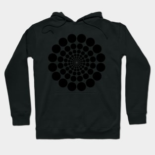 Infinite Dots illusion "Black" Hoodie